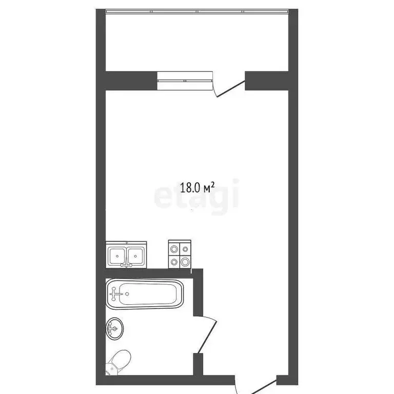 Квартира-студия: Ростов-на-Дону, Привокзальная улица, 3 (24 м) - Фото 0