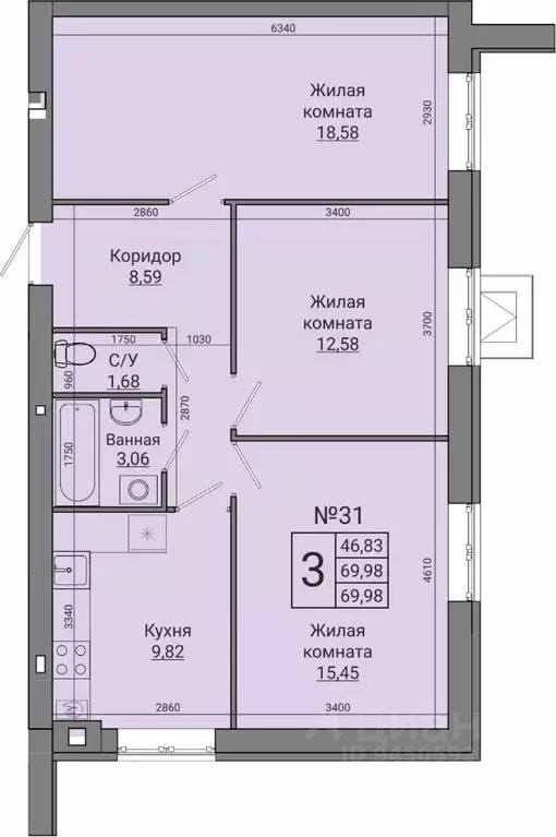 3-к кв. Волгоградская область, Волгоград Долина-2 жилрайон, Лес кв-л,  ... - Фото 0