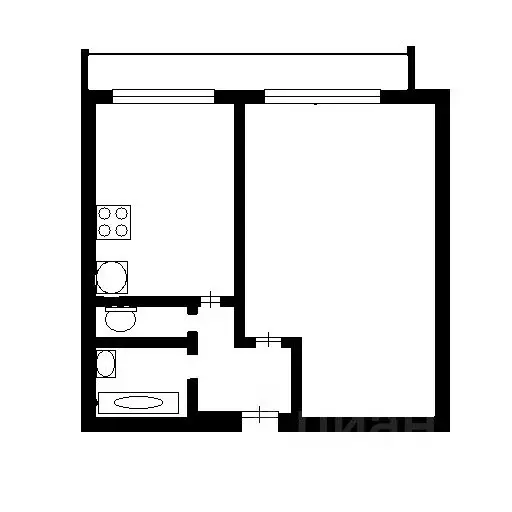 1-к кв. Москва Октябрьская ул., 37 (37.0 м) - Фото 2