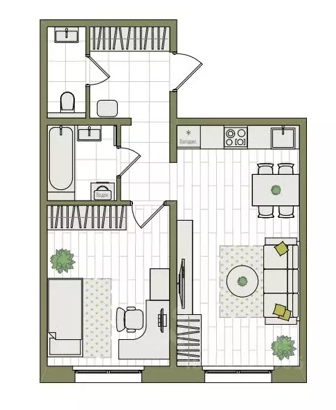 2-к кв. Кировская область, Киров ул. Чистопрудненская, 13А (45.2 м) - Фото 1