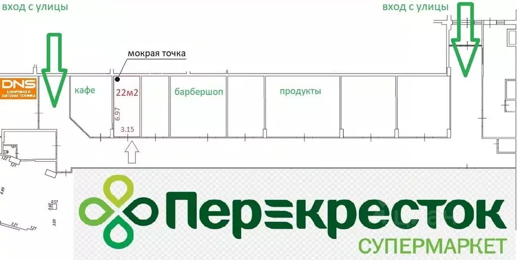 Торговая площадь в Санкт-Петербург пос. Парголово, ул. Брюлловская, 3 ... - Фото 1