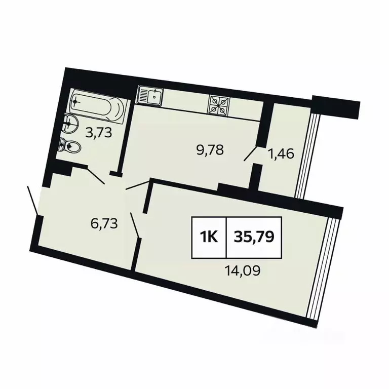 Продаётся 1-к квартира, 36 м - Фото 1