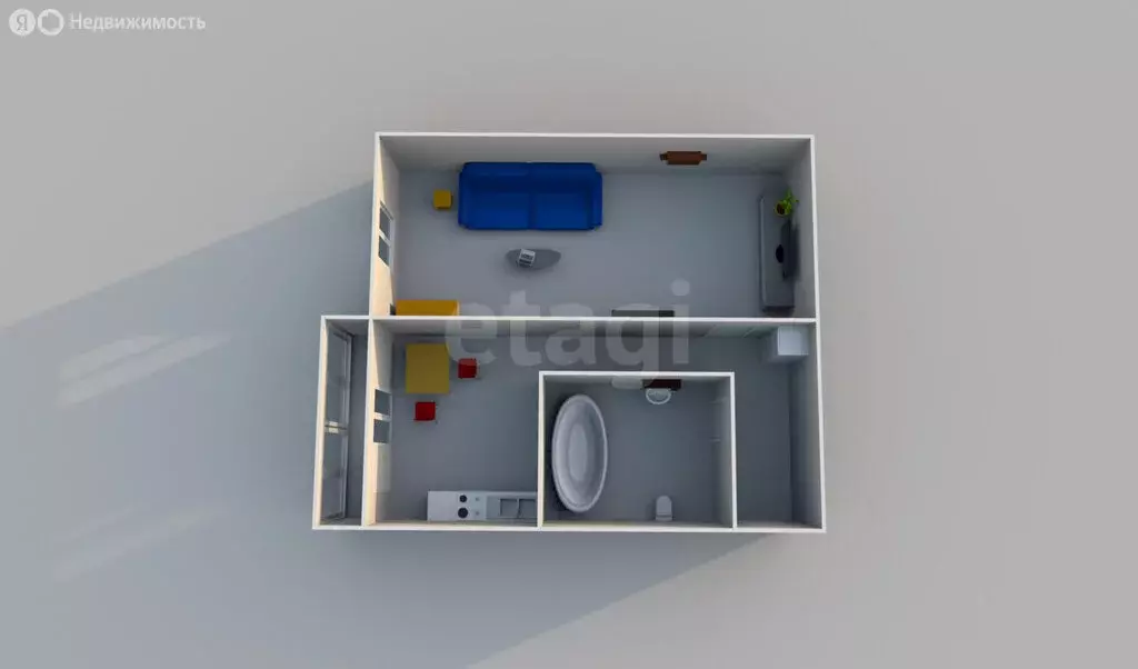 1-комнатная квартира: село Новотроицкое, Весенняя улица, 1 (39.1 м) - Фото 2