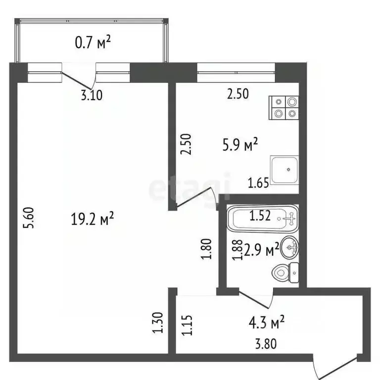 1-к кв. Мордовия, Саранск ул. Семашко, 9 (32.3 м) - Фото 0