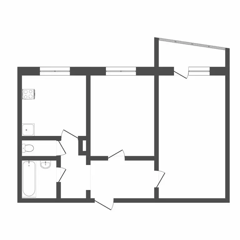 2-комнатная квартира: Тюмень, улица Пермякова, 58 (49.4 м) - Фото 1