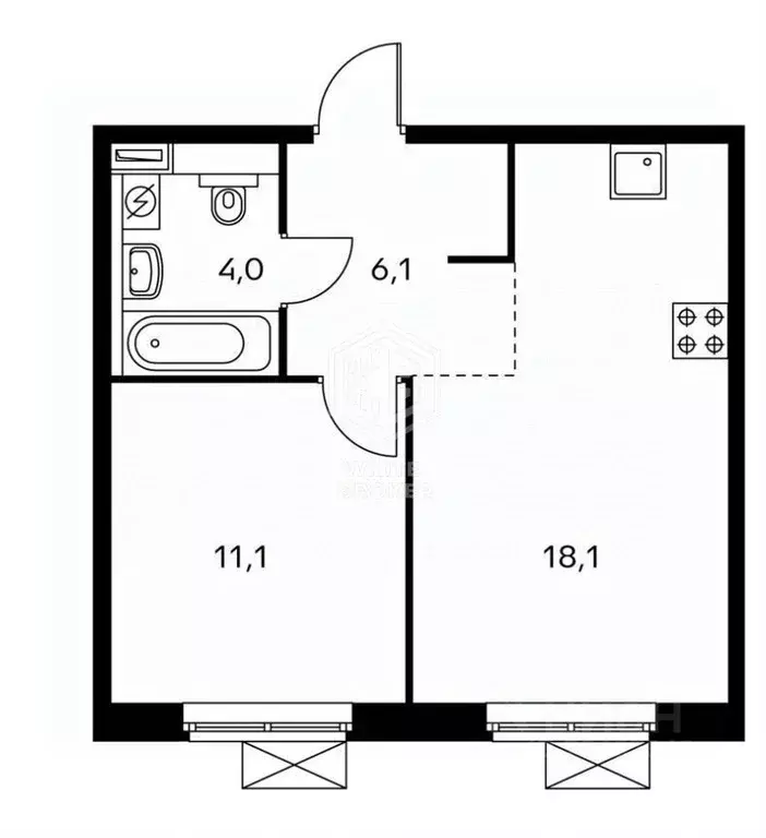 2-к кв. Москва ул. Большое Понизовье, 3 (39.0 м) - Фото 2
