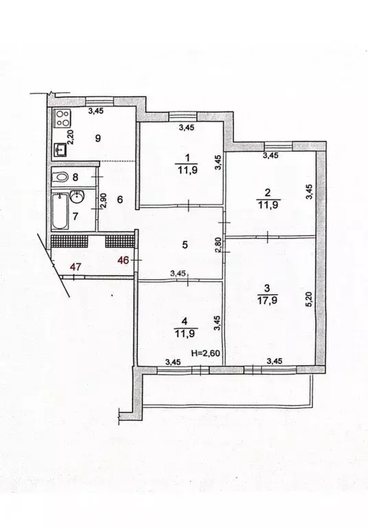 4-к кв. Волгоградская область, Волгоград ул. Богданова, 1/1 (79.8 м) - Фото 1