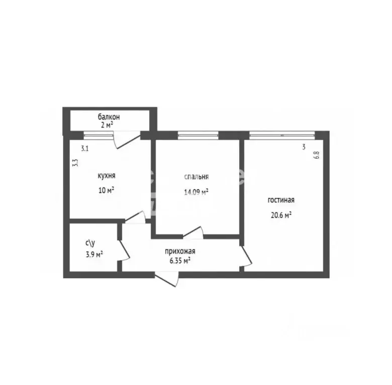 2-к кв. Дагестан, Дербент пер. Карла Маркса, 57 (56.0 м) - Фото 2