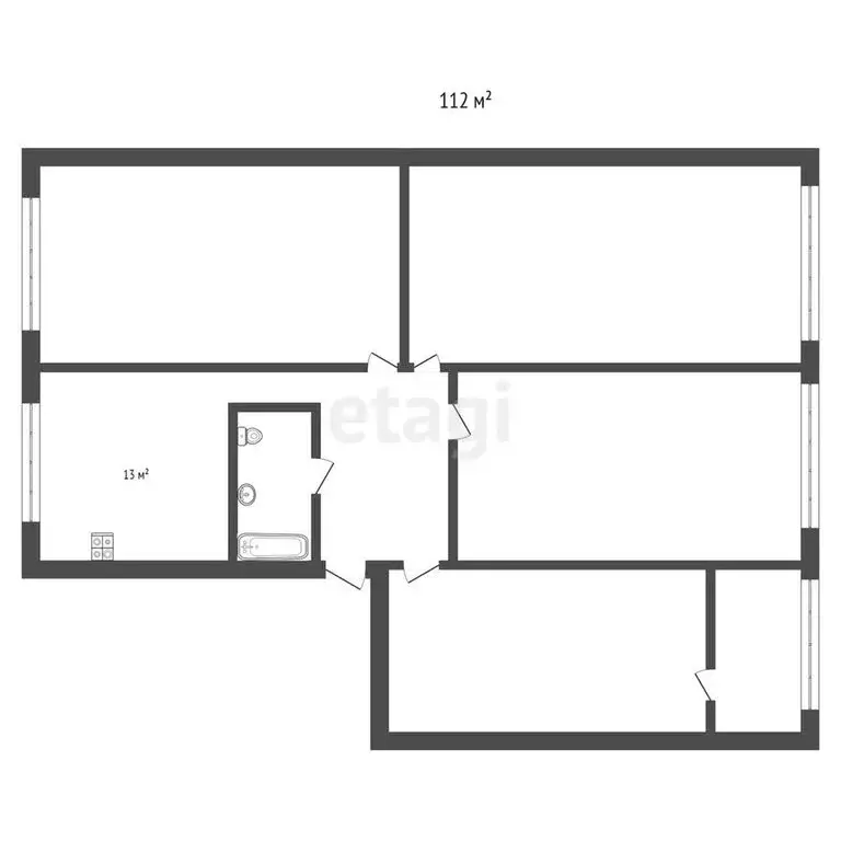 4-комнатная квартира: Кисловодск, Красивая улица, 27 (112 м) - Фото 0