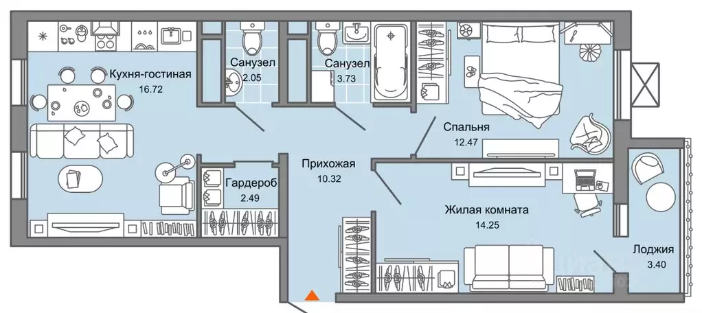 3-к кв. Ульяновская область, Ульяновск Новый Город мкр, 10-й кв-л, ... - Фото 0