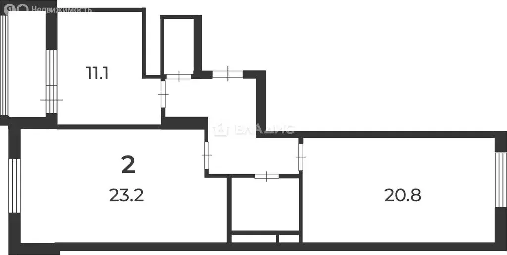 2-комнатная квартира: Москва, Фестивальная улица, 15к2 (68.7 м) - Фото 1