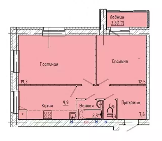 Продаётся 2-к квартира, 54.8 м - Фото 0