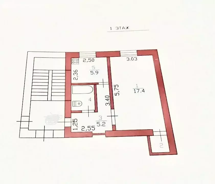1-комнатная квартира: Никольское, Комсомольская улица, 6 (33 м) - Фото 2