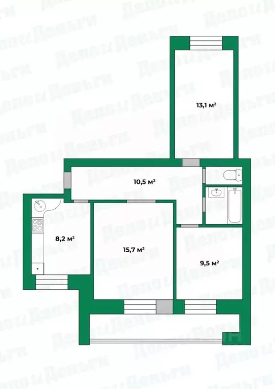 3-к кв. Кировская область, Киров Пролетарская ул., 25 (61.0 м) - Фото 1
