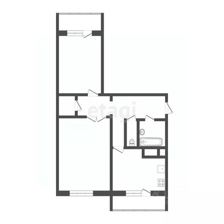 2-к кв. Смоленская область, Смоленск ул. Маршала Еременко, 36 (55.9 м) - Фото 1