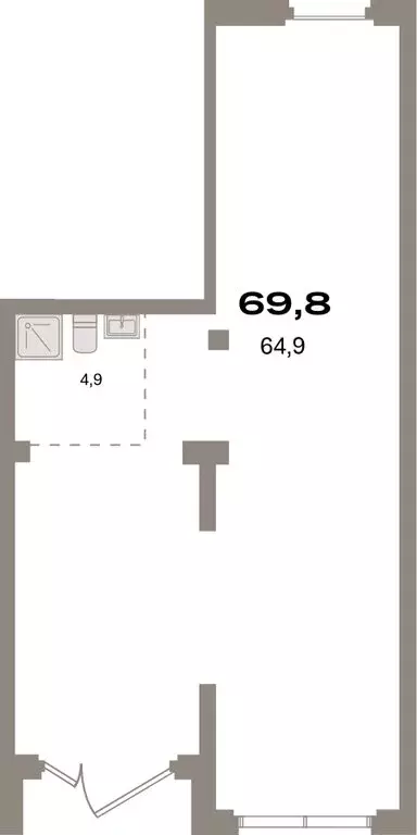 Помещение свободного назначения (69.8 м) - Фото 1
