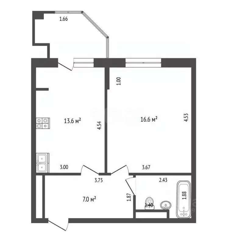 1-к кв. Московская область, Истра просп. Генерала Белобородова, 31 ... - Фото 2