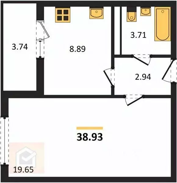 1-к кв. Крым, Симферопольский район, Мирновское с/пос, с. Белоглинка ... - Фото 1