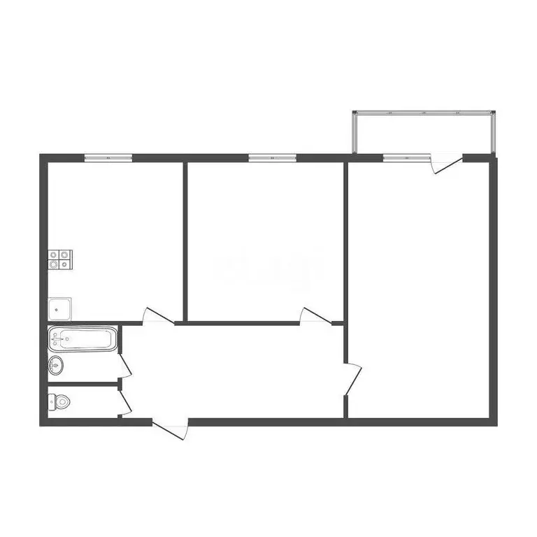 2-комнатная квартира: Тула, улица Вильямса, 42 (50.2 м) - Фото 0