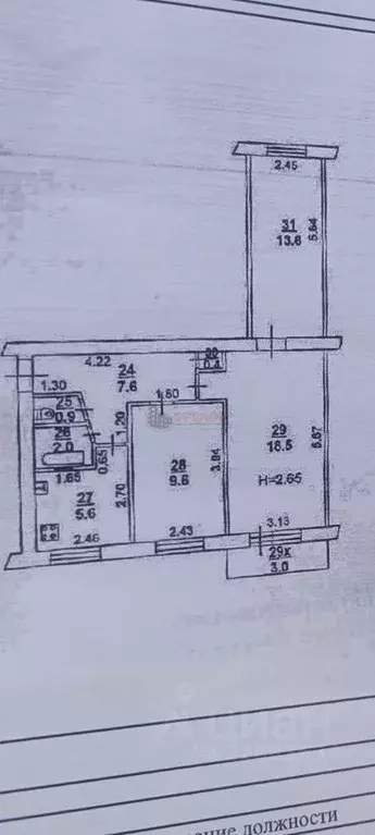 3-к кв. Ростовская область, Ростов-на-Дону Западный мкр, просп. ... - Фото 2