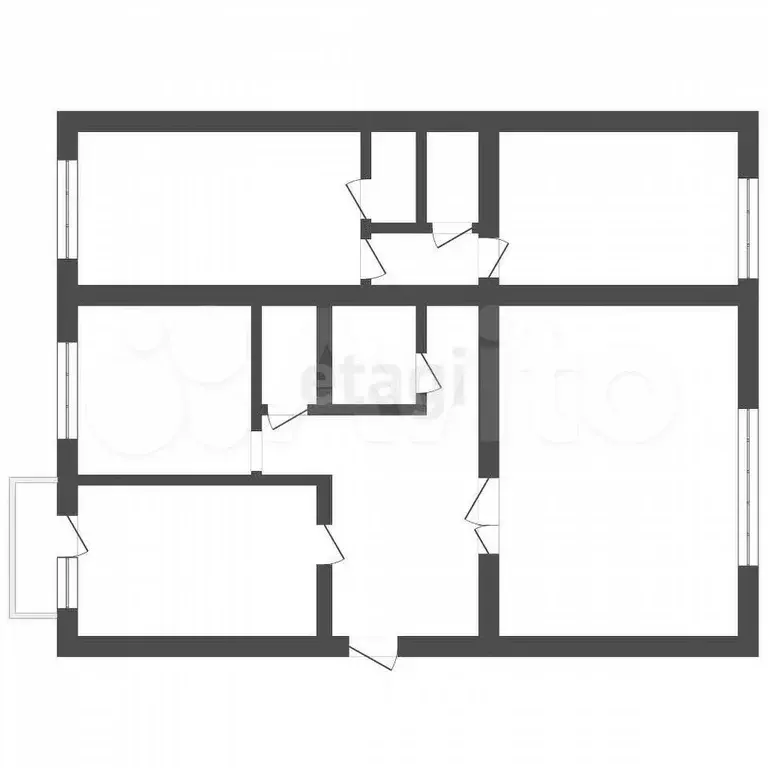 4-к. квартира, 88,6 м, 4/5 эт. - Фото 0