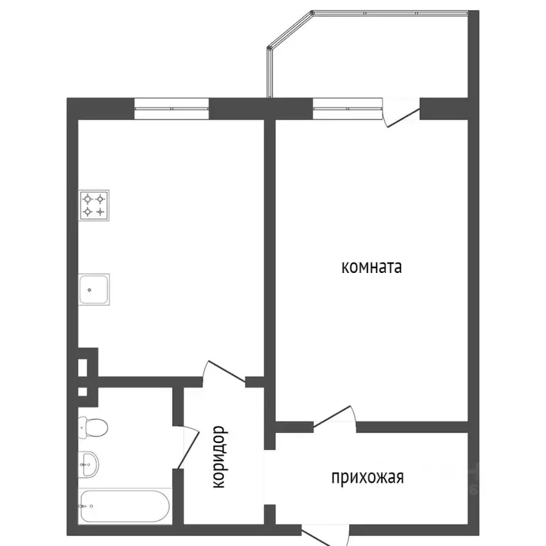 1-к кв. Ханты-Мансийский АО, Сургут ул. Семена Билецкого, 1 (43.2 м) - Фото 1