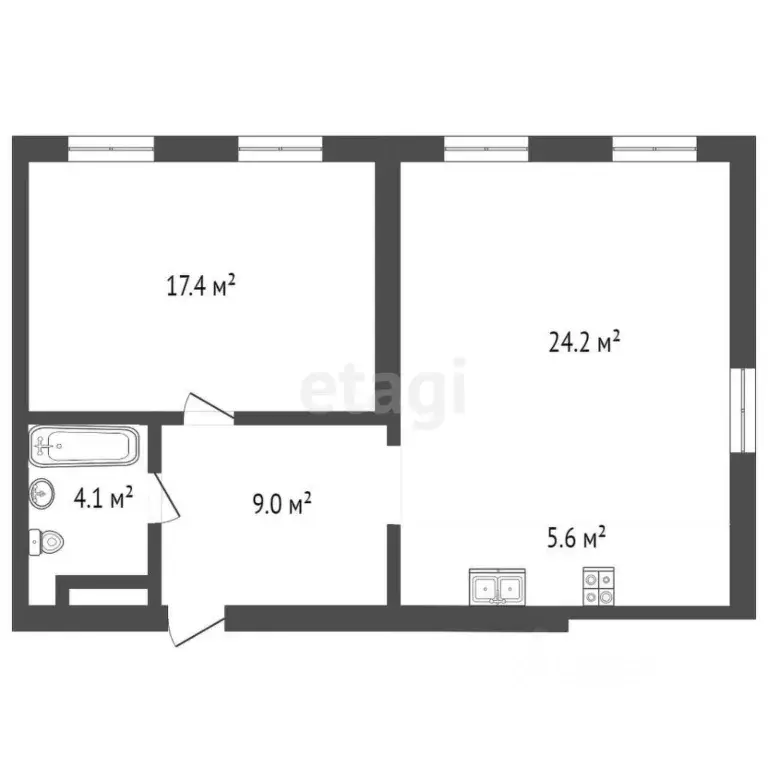 1-к кв. Тюменская область, Тюмень Новгородская ул., 3 (61.7 м) - Фото 0