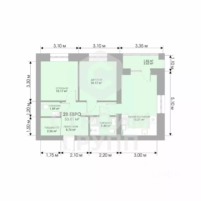 2-к кв. Владимирская область, Суздаль  (53.81 м) - Фото 1