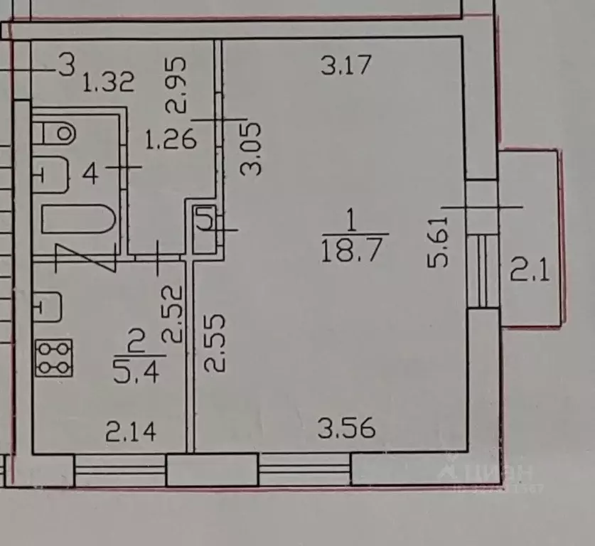 1-к кв. Санкт-Петербург Кубинская ул., 42 (31.5 м) - Фото 2