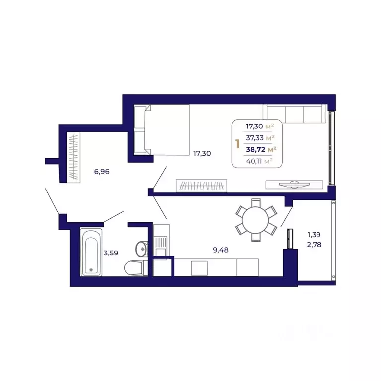 1-к кв. Башкортостан, Уфа Затон-Восточный жилрайон, Паруса жилой ... - Фото 1