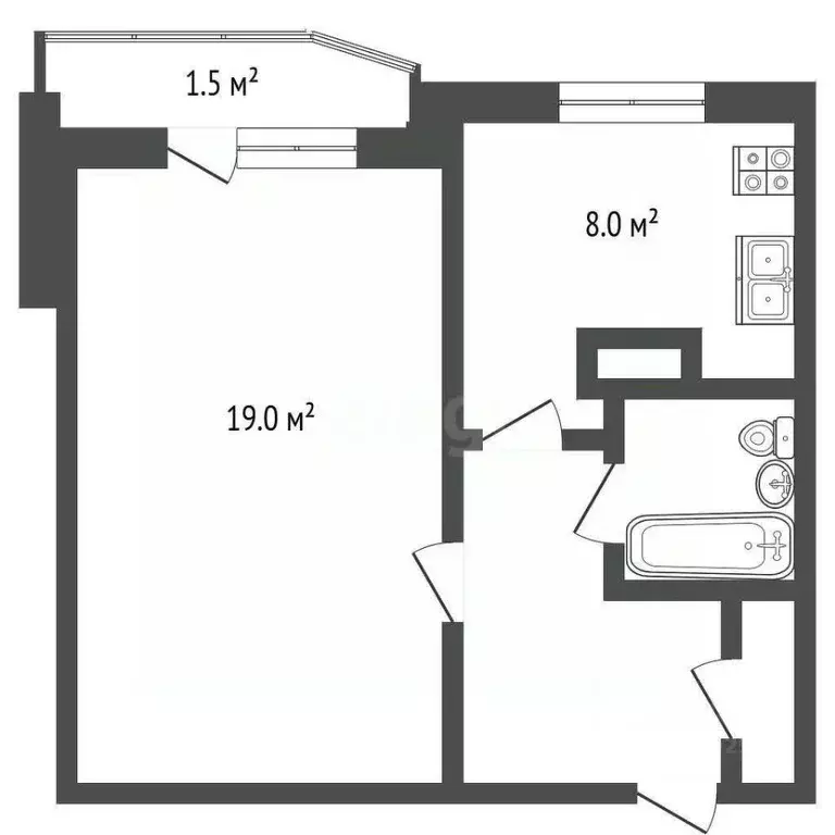 1-к кв. Москва Нагатинский бул., 6 (38.0 м) - Фото 1