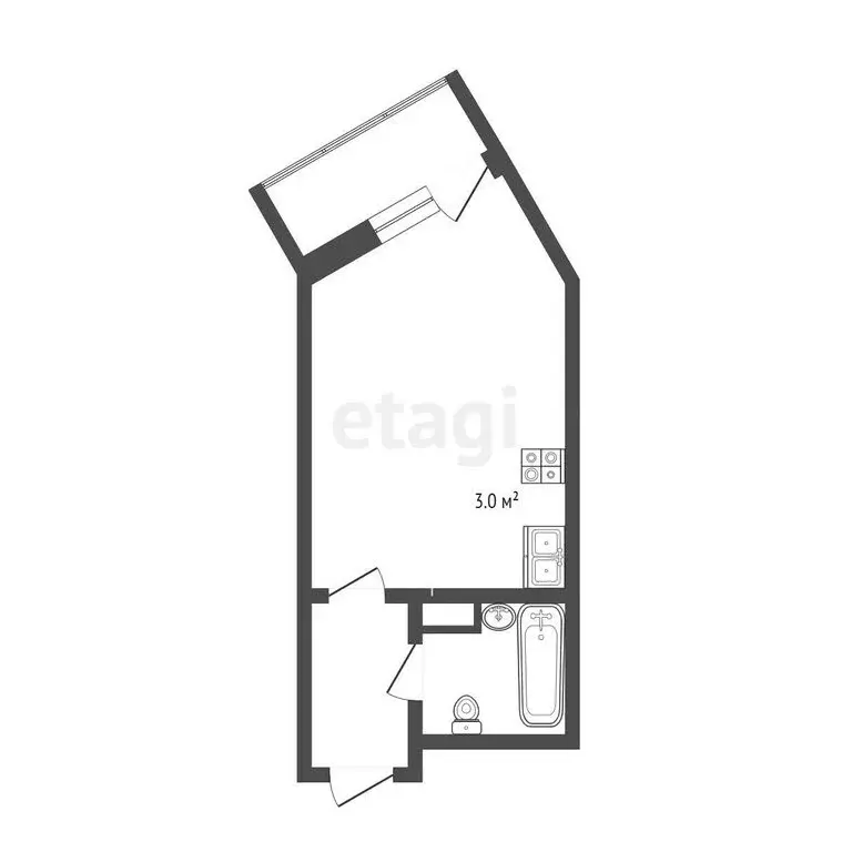 Квартира-студия: Пермь, Автозаводская улица, 30 (21.4 м) - Фото 0