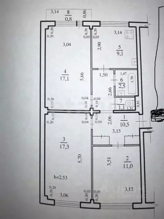 3-к кв. Забайкальский край, Чита Северный мкр, 31 (69.4 м) - Фото 2