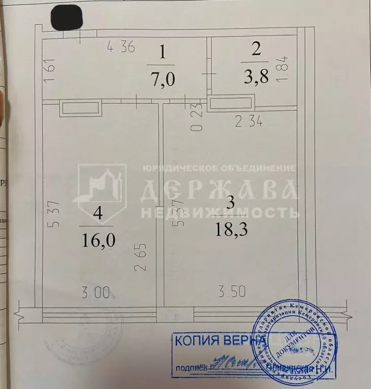 2-к кв. Кемеровская область, Кемерово Космическая ул., 24А (45.1 м) - Фото 1