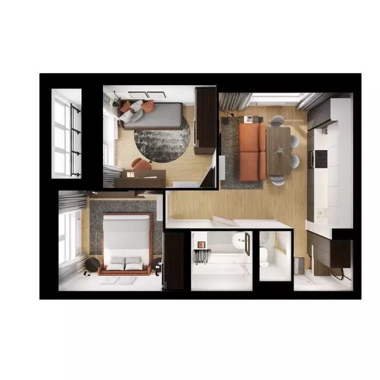 2-к кв. Ярославская область, Ярославль Волга Парк жилой комплекс, 1В ... - Фото 2