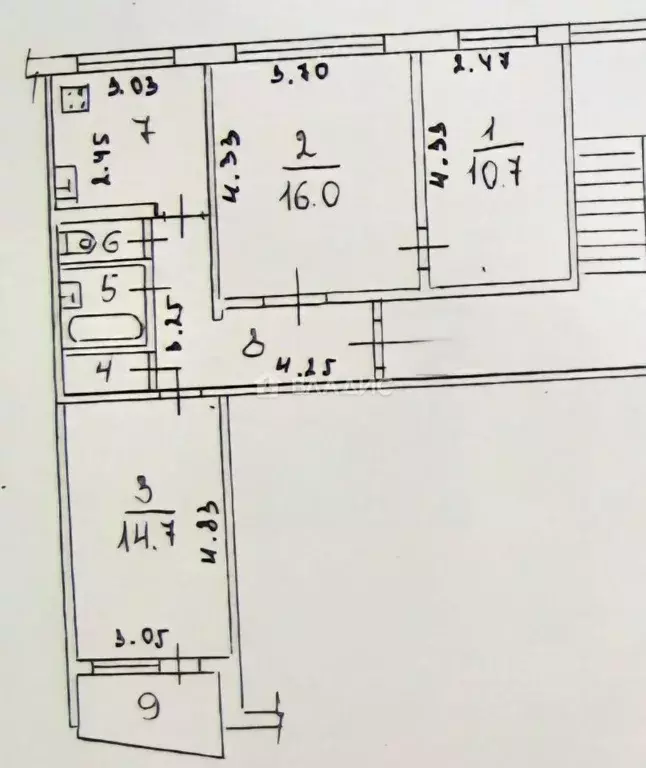 3-к кв. Пензенская область, Пенза просп. Строителей, 66 (62.9 м) - Фото 2