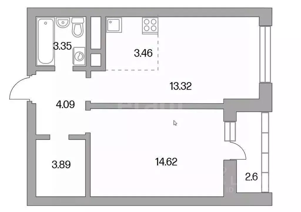 2-к кв. Московская область, Красногорск ул. Александровская, 4 (54.0 ... - Фото 1