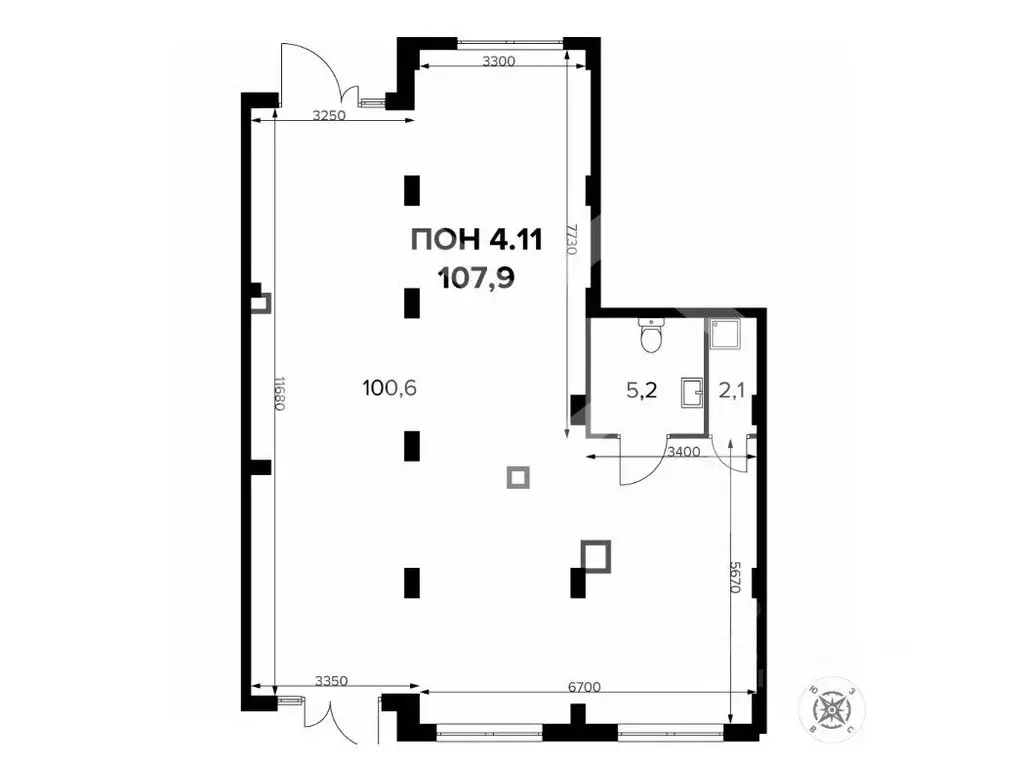 Торговая площадь в Москва Ленинградское ш., 228к7 (108 м) - Фото 2