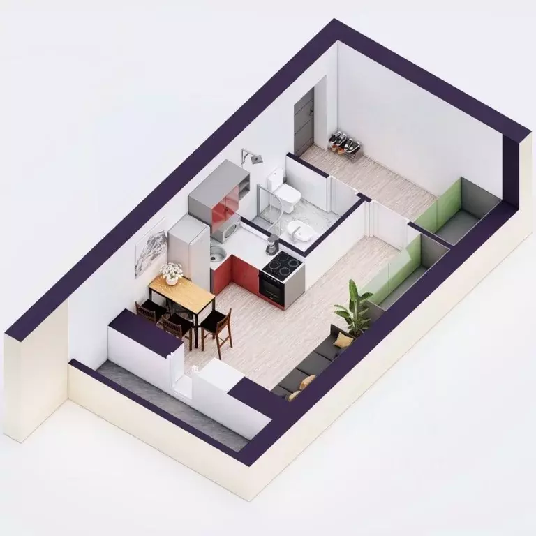 Студия Башкортостан, Уфа Кавказская ул., 24 (25.46 м) - Фото 2