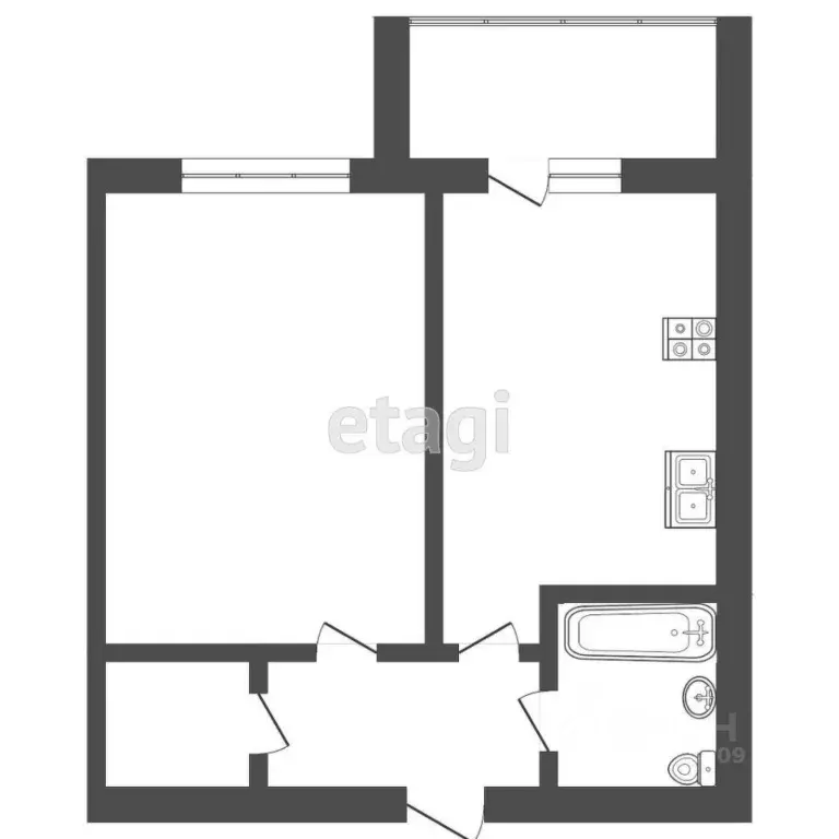 1-к кв. Мордовия, Саранск ул. Кирова, 33А (38.5 м) - Фото 1
