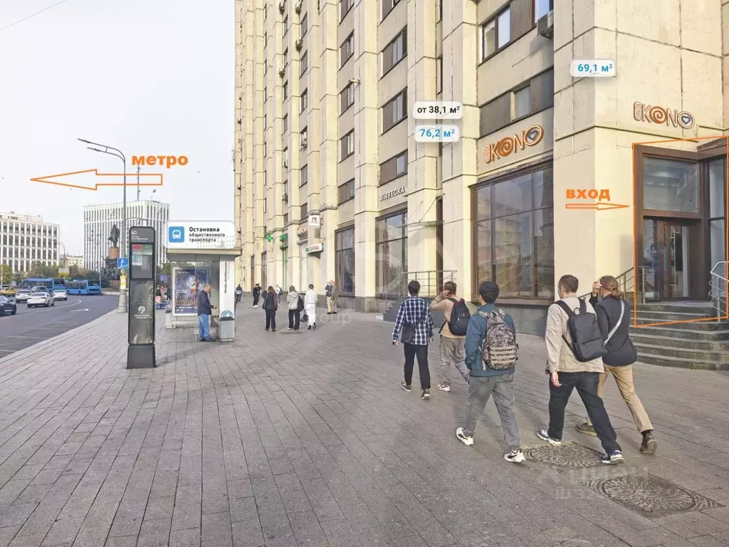 Помещение свободного назначения в Москва Калужская пл., 1К1 (239 м) - Фото 2