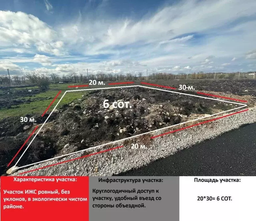Участок в Крым, Симферопольский район, с. Мирное  (6.0 сот.) - Фото 1