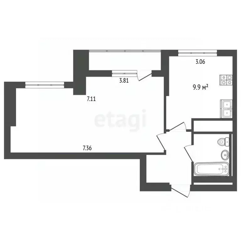 1-к кв. Москва Карамышевская наб., 22А (42.0 м) - Фото 1