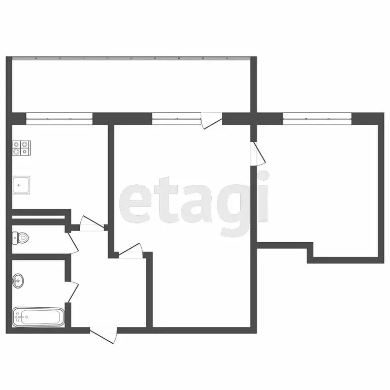 2-комнатная квартира: Тюмень, улица 30 лет Победы, 79А (49 м) - Фото 1