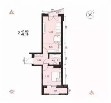 2-к кв. Иркутская область, Иркутск ул. Сергеева, 3к4 (47.16 м) - Фото 0
