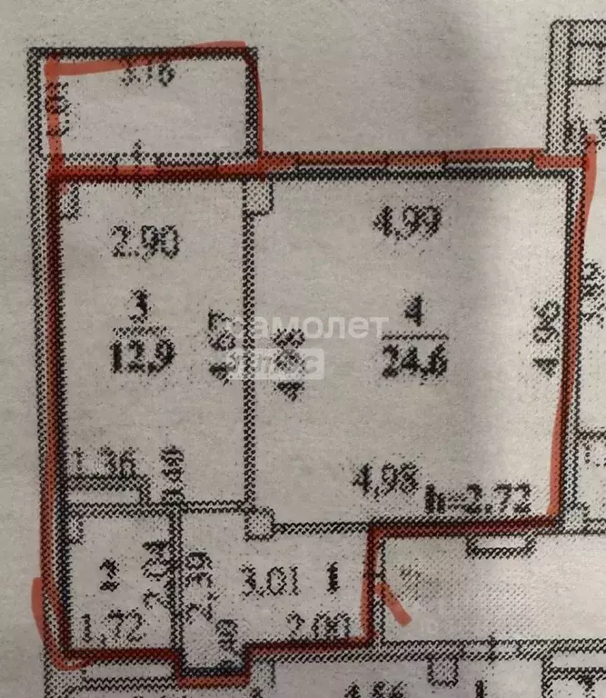 1-к кв. Липецкая область, Липецк ул. С.Л. Коцаря, 10 (46.7 м) - Фото 2