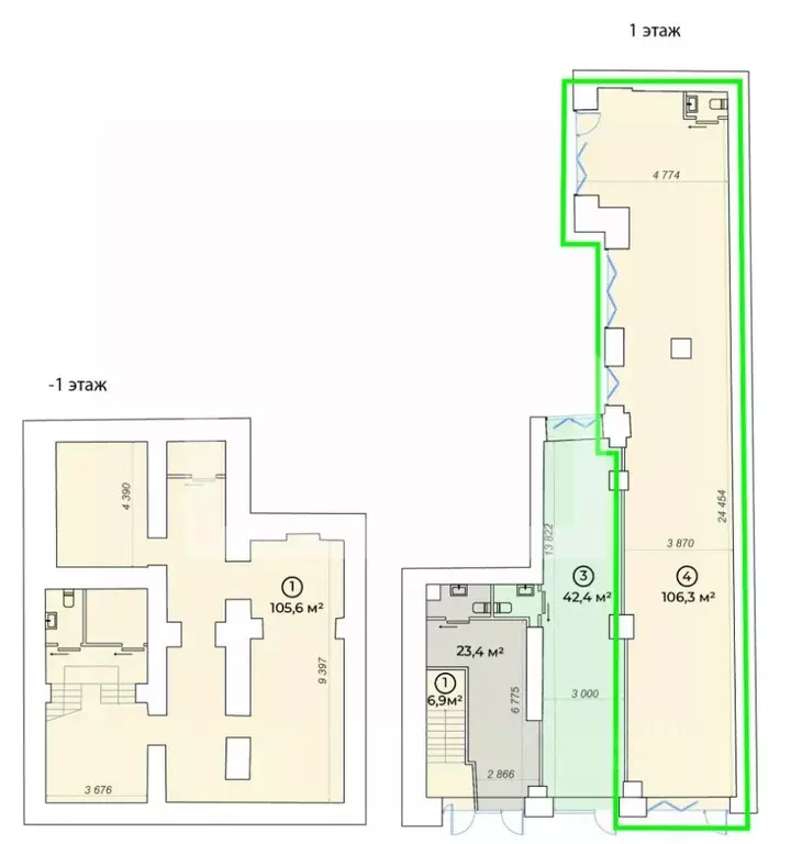 Помещение свободного назначения в Москва Большой Сухаревский пер., ... - Фото 2