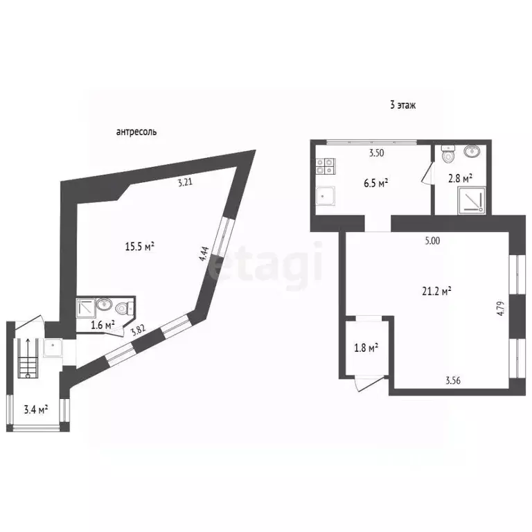 3-к кв. Крым, Ялта ул. Боткинская, 12 (52.8 м) - Фото 2
