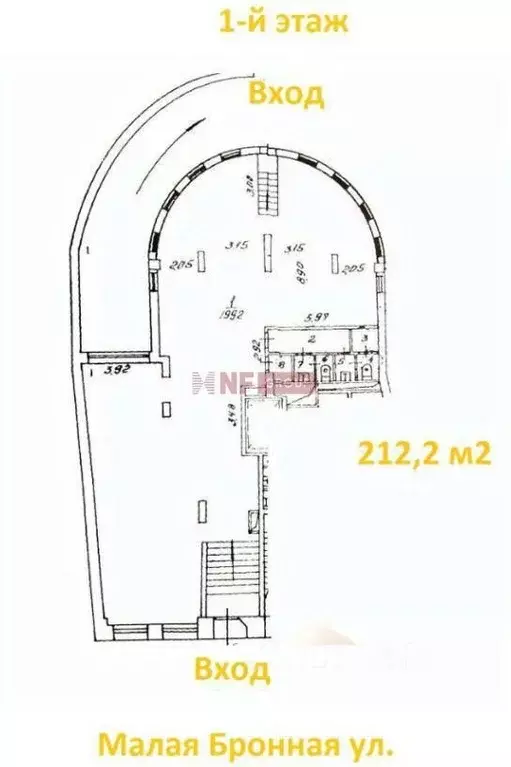 Торговая площадь в Москва Малая Бронная ул., 25 (212 м) - Фото 2
