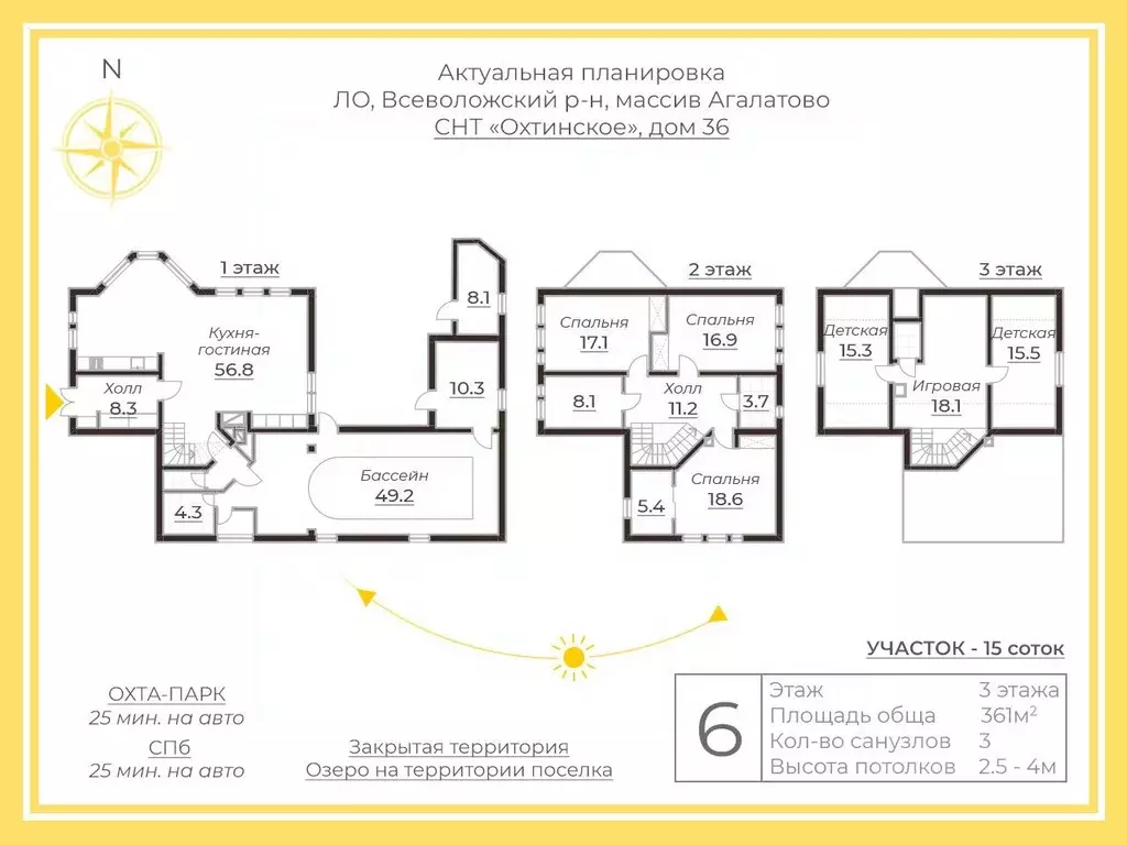 Дом в Ленинградская область, Всеволожский район, Агалатовское с/пос, ... - Фото 2